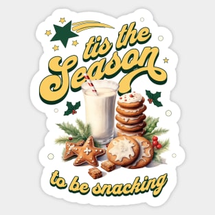 Tis The Season Vintage Christmas Cookies Baking Sticker